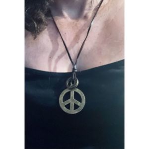 Cute boho PEACE SIGN NECKLACE